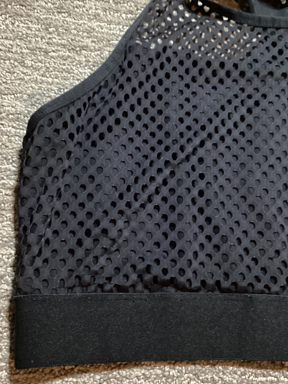 Spalding Black Mesh High-Neck Sports Bra - Picture 2 of 6